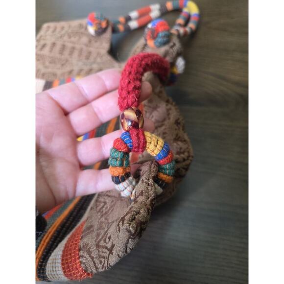 Buzhiyun Women Hippie Boho Chic Hobo Handbag Shoulder Bag Knit Embroidery Large - Picture 15 of 16